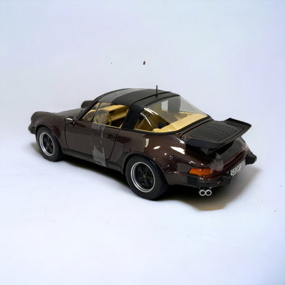1/18 Metal Diecast - Porsche 911 Turbo Targa 3.3 (1987) Brown Metallic|Sold in Dturman.com Dubai UAE.