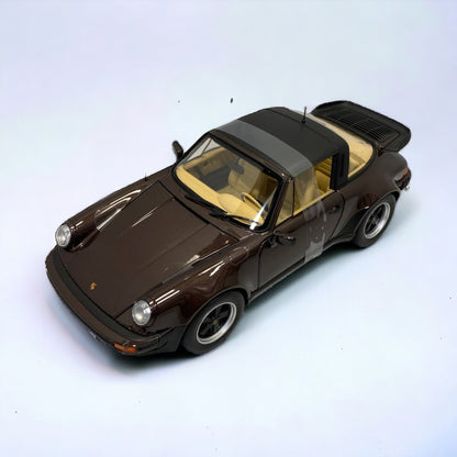 1/18 Metal Diecast - Porsche 911 Turbo Targa 3.3 (1987) Brown Metallic|Sold in Dturman.com Dubai UAE.