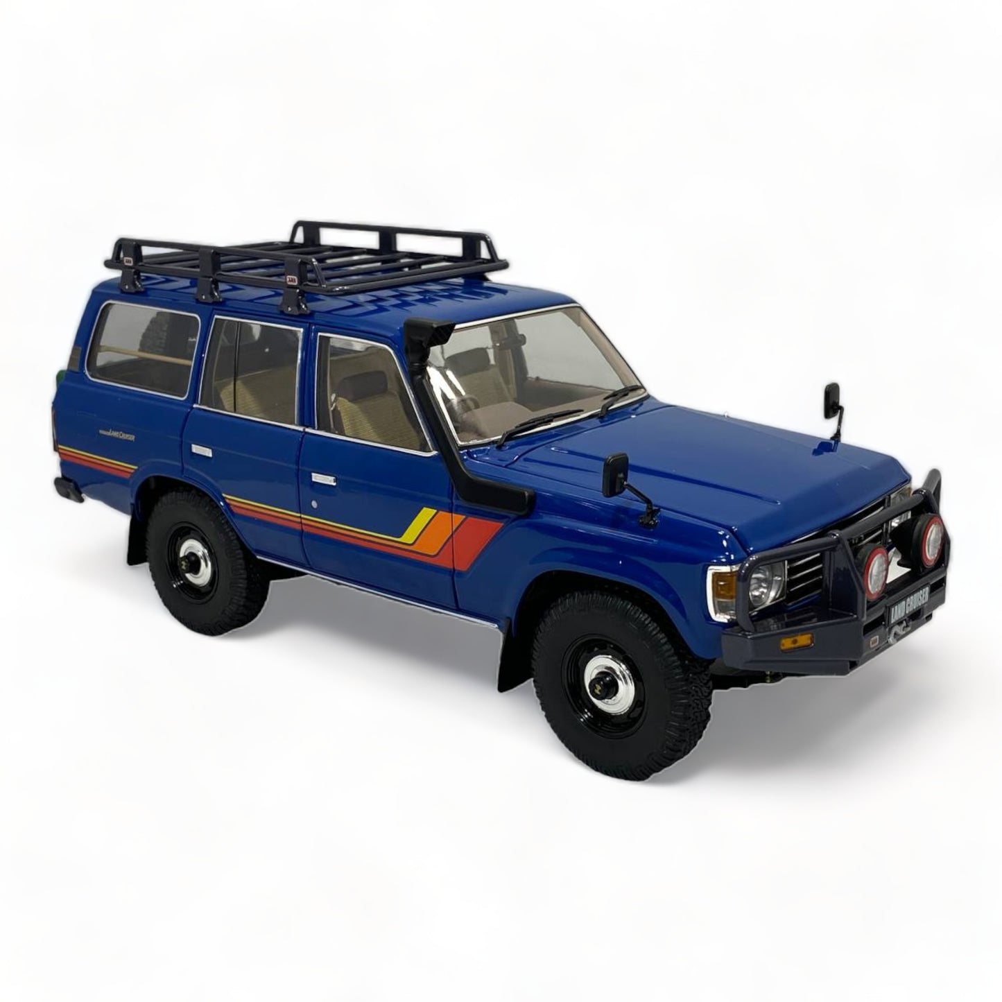Toyota Land Cruiser 60 (1/18) blue with sticker by Kyosho