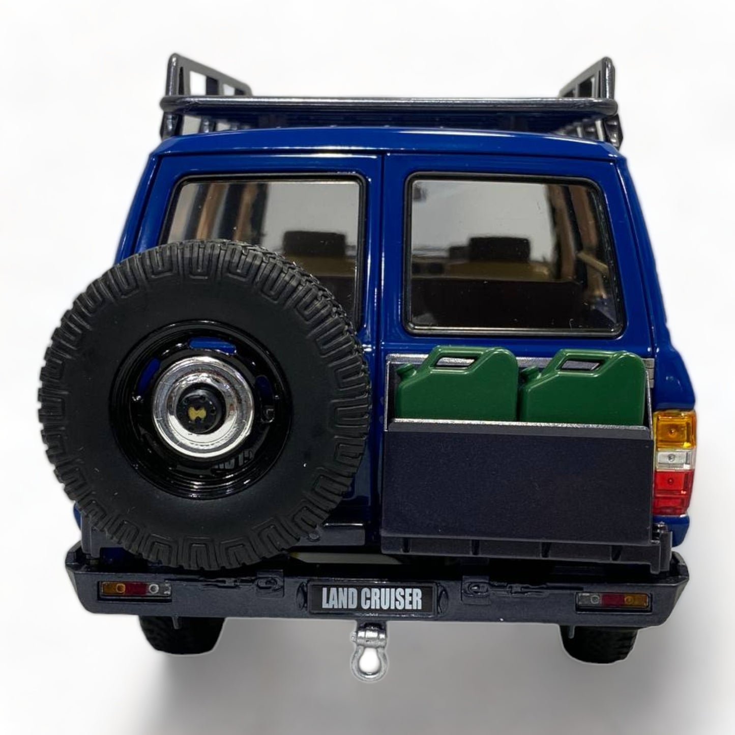 Toyota Land Cruiser 60 (1/18) blue with sticker by Kyosho