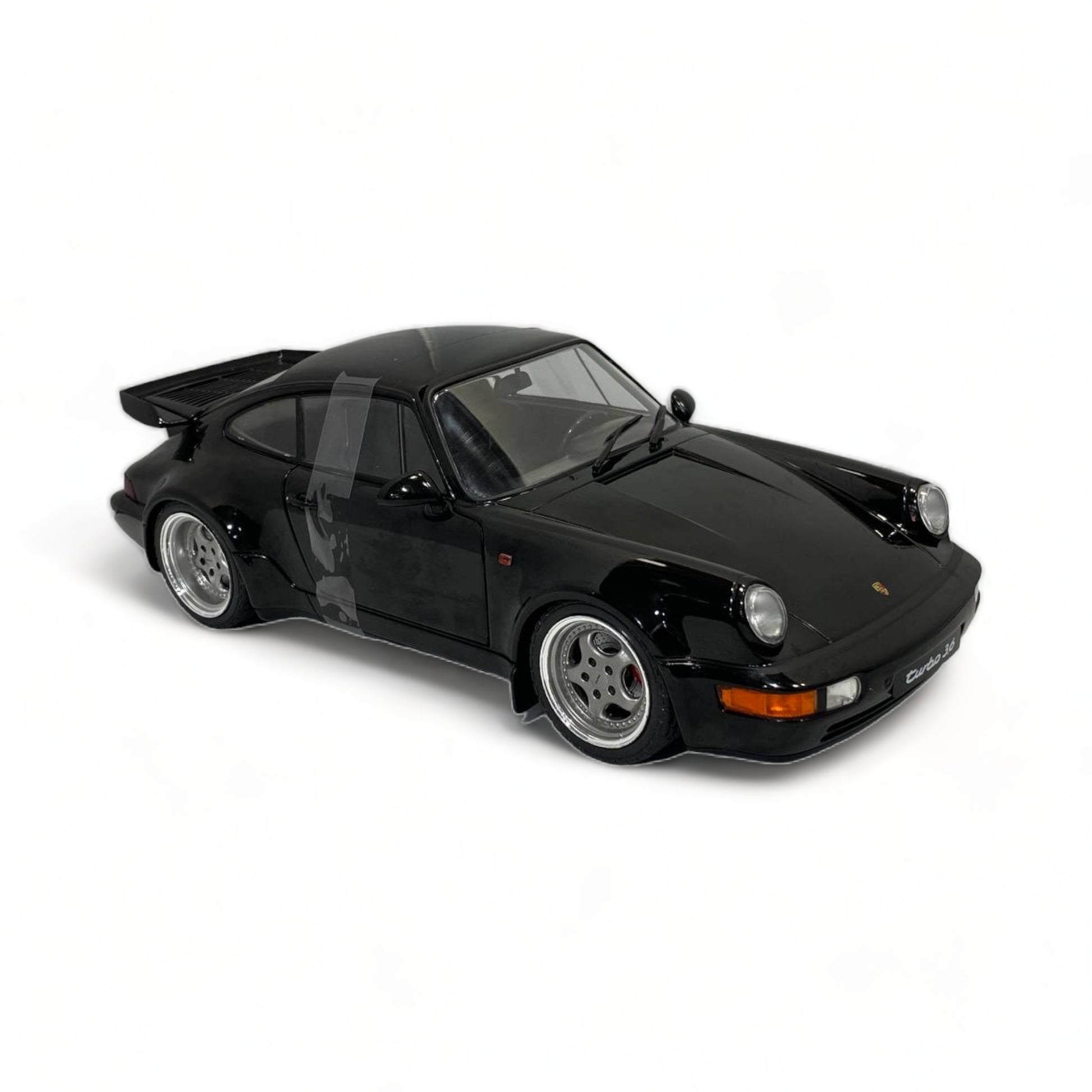 1/18 Diecast Solido Porsche 964 Turbo BLACK 1990 Scale Model Car|Sold in Dturman.com Dubai UAE.