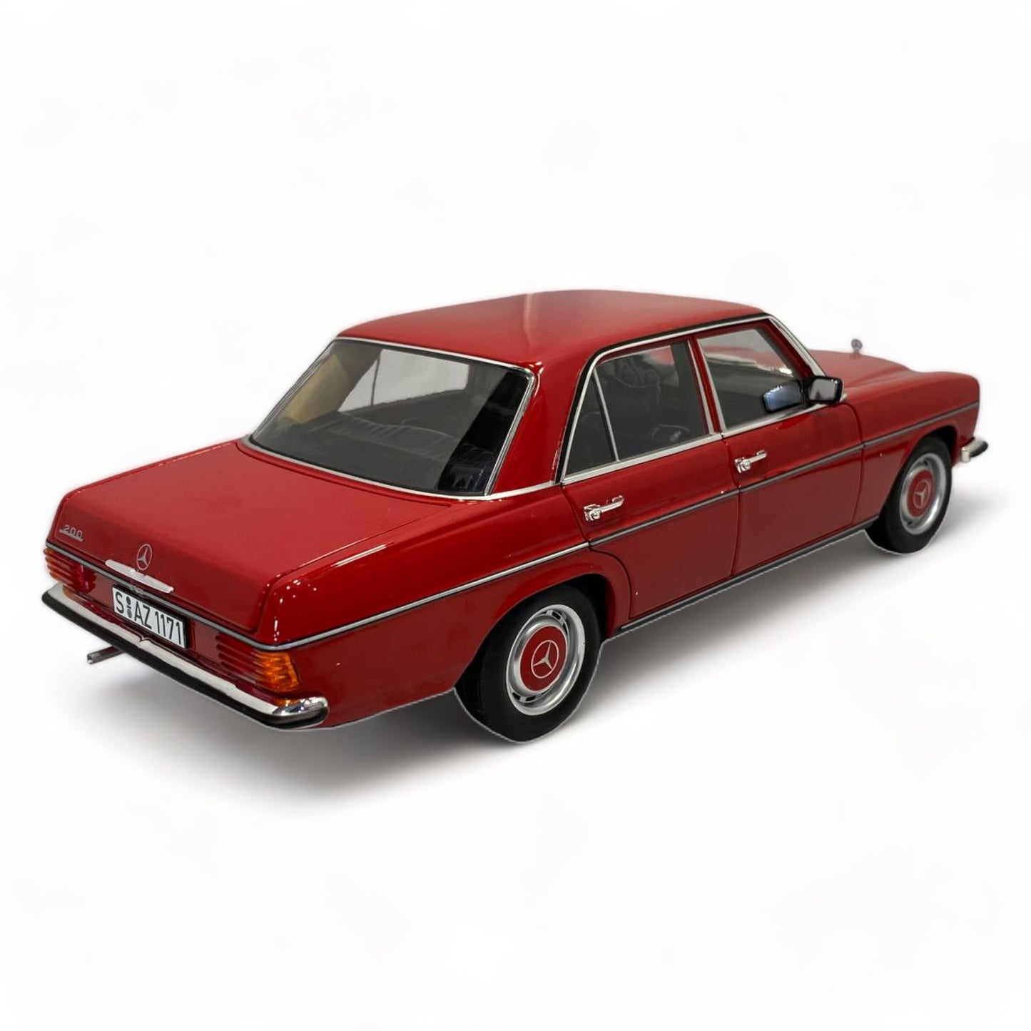 1/18 Diecast Norev Mercedes Benz 200 Red 1973 Scale Model Car|Sold in Dturman.com Dubai UAE.