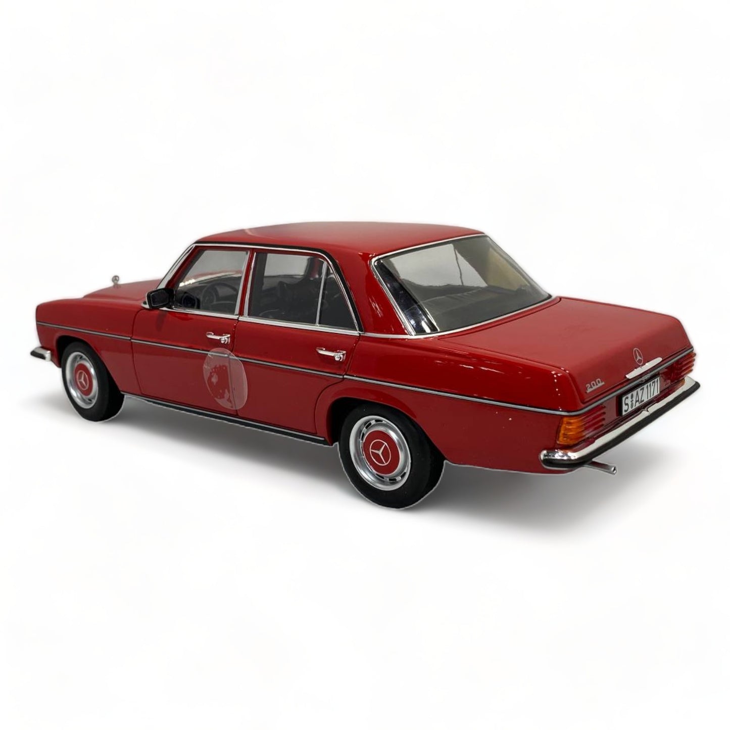 1/18 Diecast Norev Mercedes Benz 200 Red 1973 Scale Model Car|Sold in Dturman.com Dubai UAE.