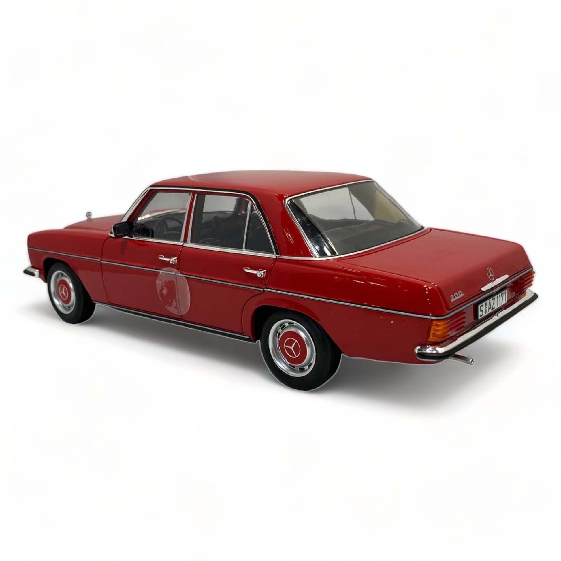 1/18 Diecast Norev Mercedes Benz 200 Red 1973 Scale Model Car|Sold in Dturman.com Dubai UAE.