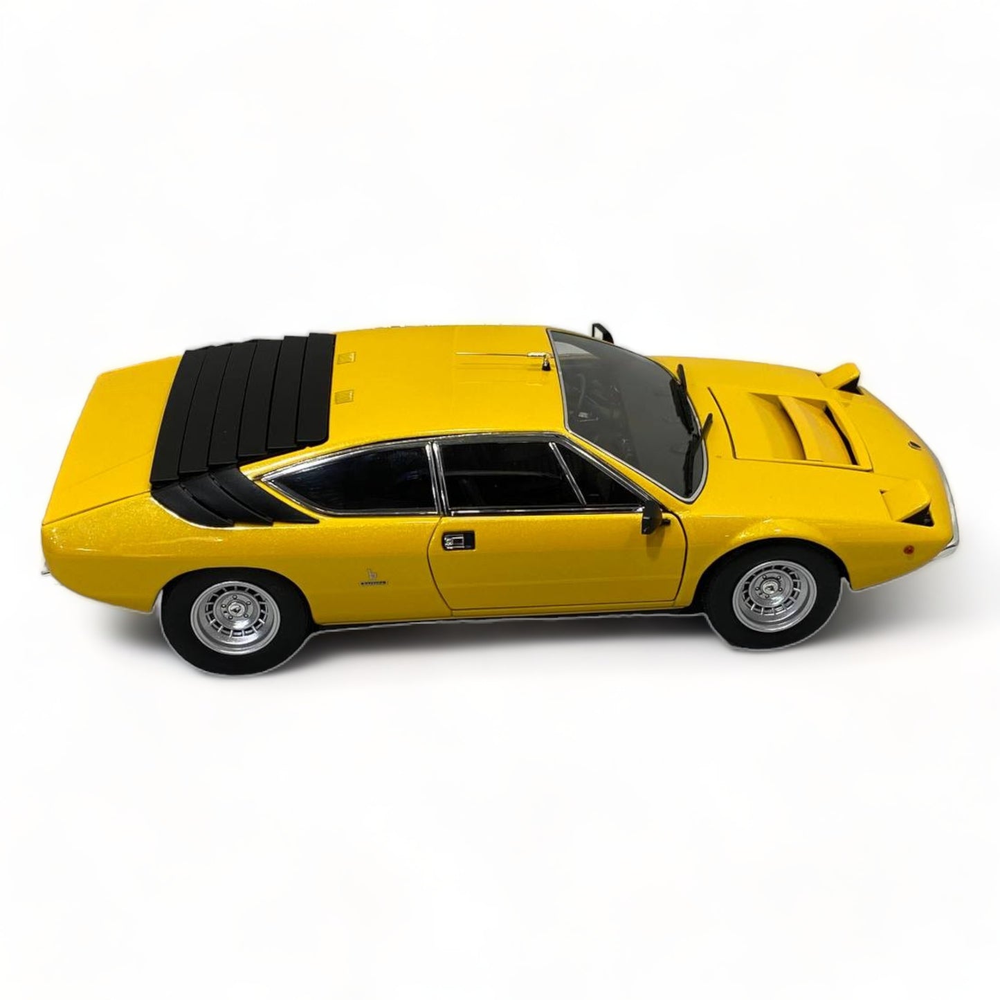 1/18 Diecast KYOSHO Lamborghini Urraco Yellow Scale Model Car|Sold in Dturman.com Dubai UAE.