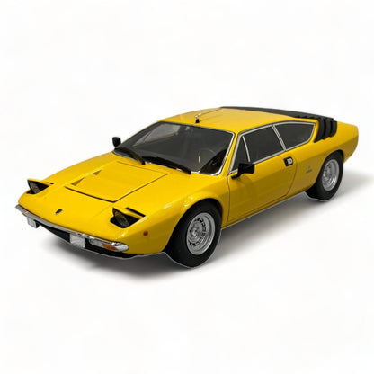 1/18 Diecast KYOSHO Lamborghini Urraco Yellow Scale Model Car|Sold in Dturman.com Dubai UAE.