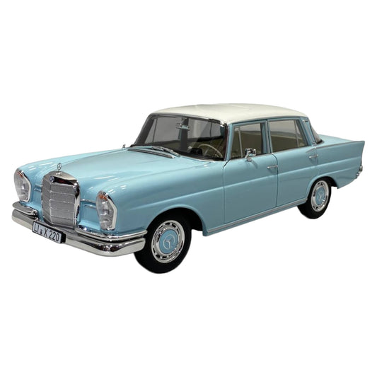 1/18 Diecast Norev Mercedes-Benz 220 S Light Blue 1965 Scale Model Car|Sold in Dturman.com Dubai UAE.