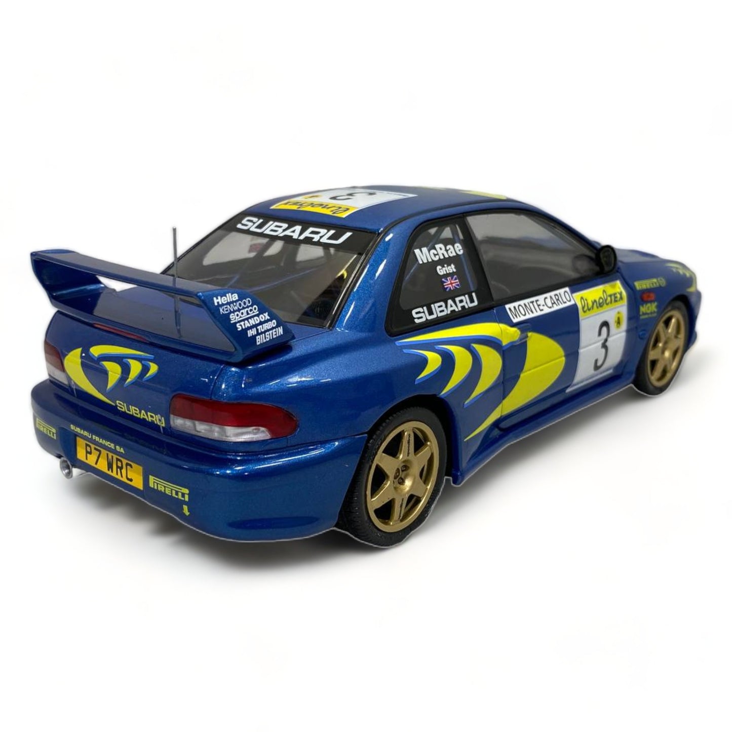 1/18 Solido Subaru Impreza 22B Rally Montecarlo - Blue 1998 Model Car|Sold in Dturman.com Dubai UAE.