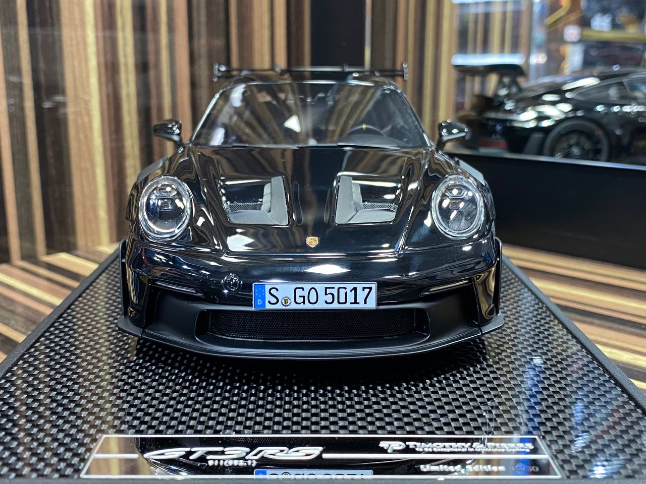 1/18 Resin Timothy & Pierre Porsche 911 GT3 RS  Black Miniature Model Car