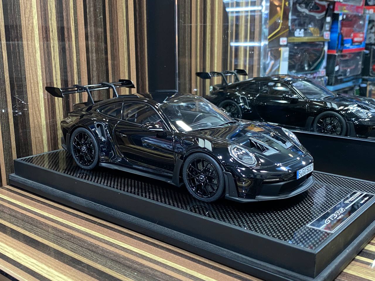 1/18 Resin Timothy & Pierre Porsche 911 GT3 RS  Black Miniature Model Car