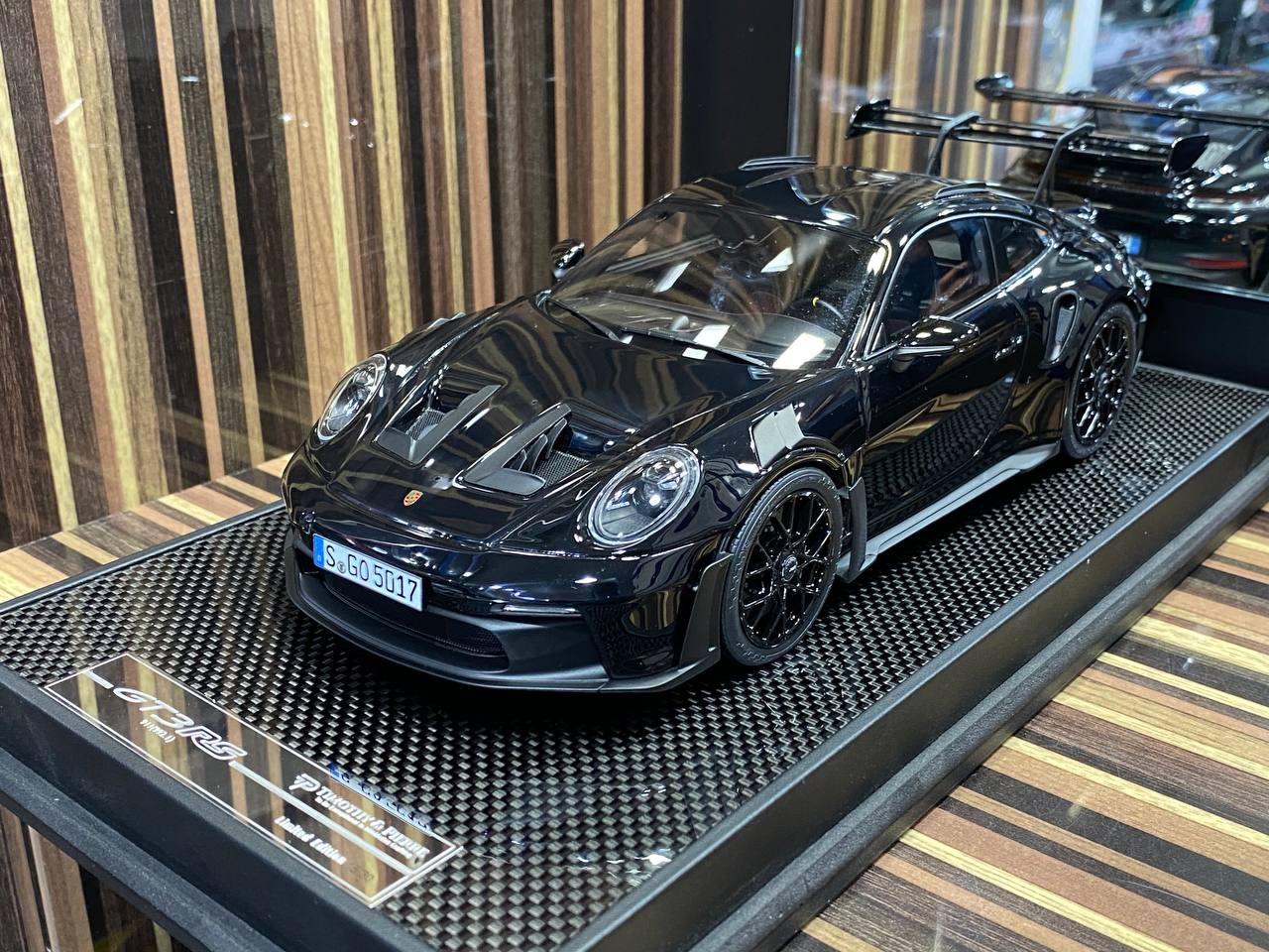 1/18 Resin Timothy & Pierre Porsche 911 GT3 RS  Black Miniature Model Car