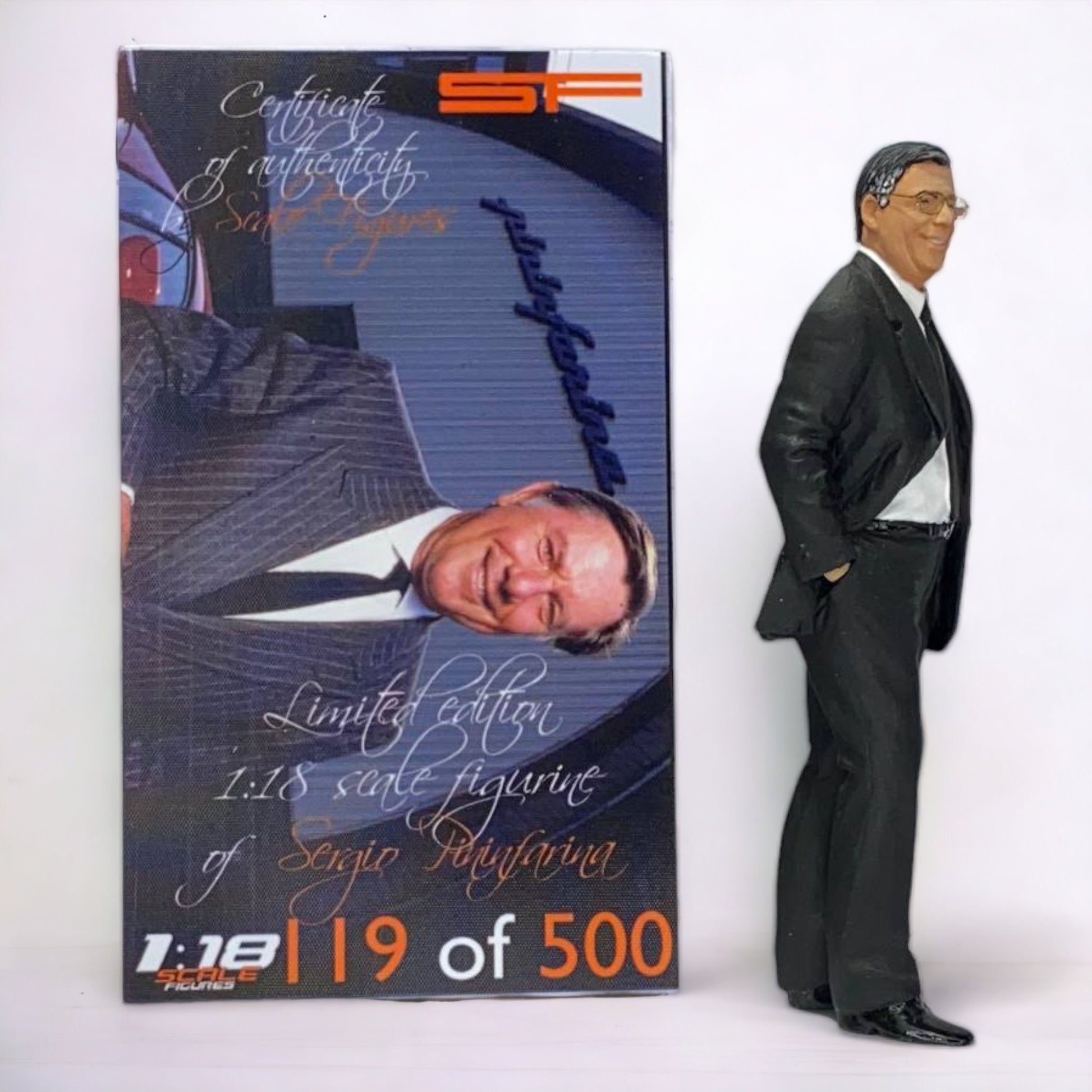 1/18 SERGIO PININFARINA 1926-2012 Figure- Action Figure by SF|Sold in Dturman.com Dubai UAE.