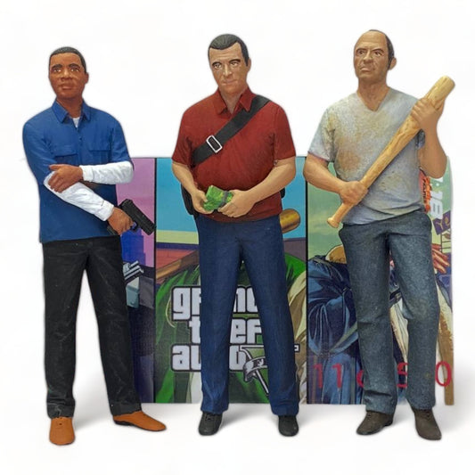1/18 GTA 5 TRIO SET OF 3 FIGURES - Action Figure by SF|Sold in Dturman.com Dubai UAE.