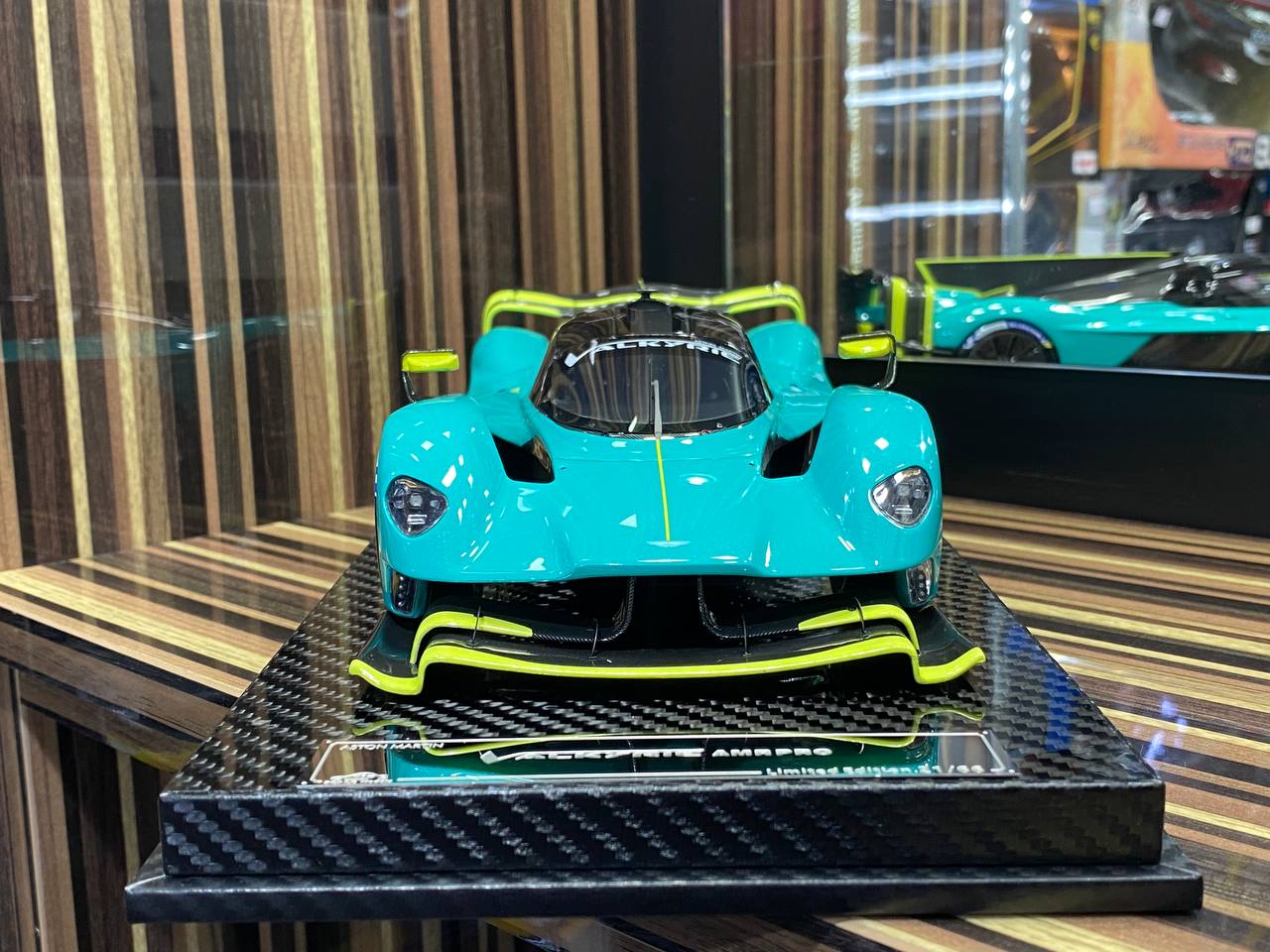 1/18 VIP Models - Aston Martin VALKYRIE AMRPRO (GREEN) Scaled Model Car|Sold in Dturman.com Dubai UAE.