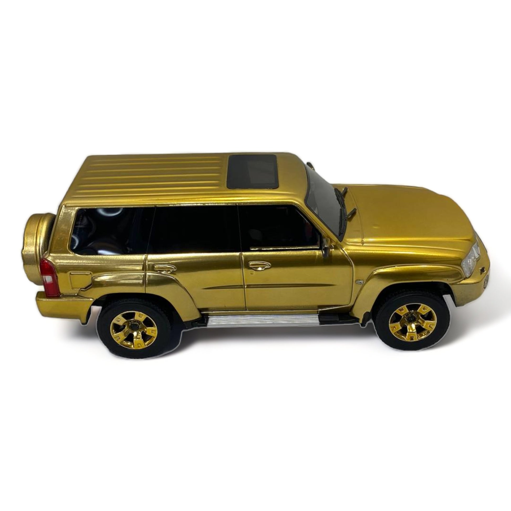 1/18 Resin IVY Models Nissan Patrol Safari (Y61) Custom Gold Chrome Edition Model Car|Sold in Dturman.com Dubai UAE.