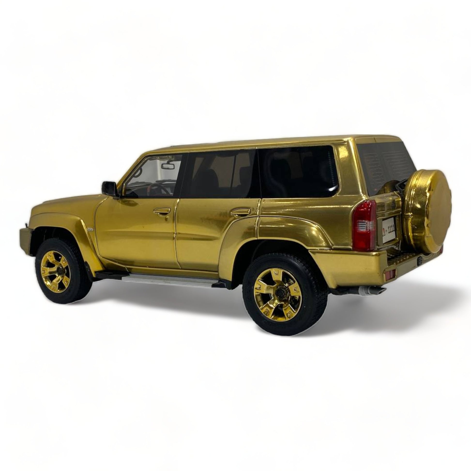 1/18 Resin IVY Models Nissan Patrol Safari (Y61) Custom Gold Chrome Edition Model Car|Sold in Dturman.com Dubai UAE.