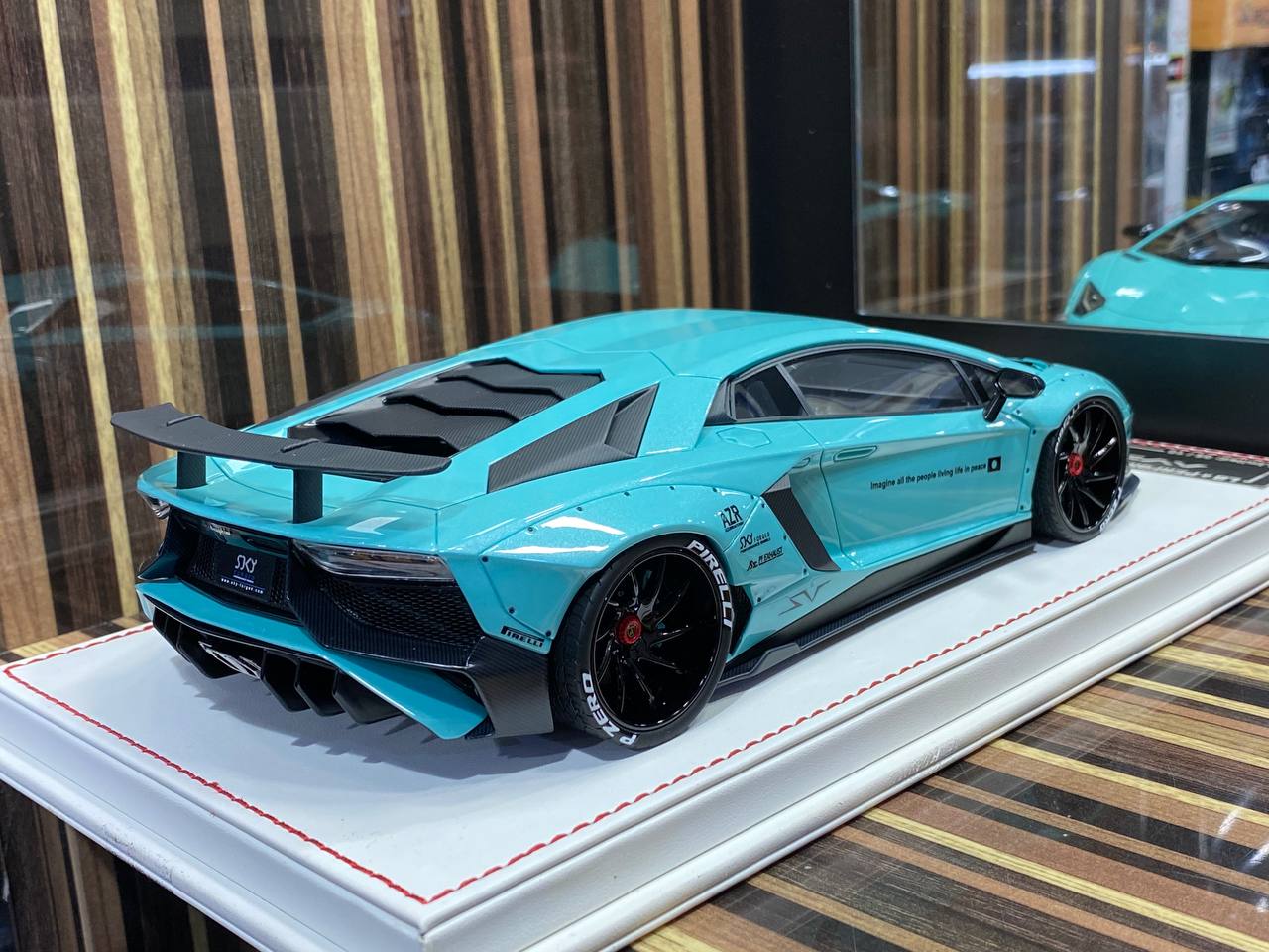 1/18 Davis & Giovanni Lamborghini Aventador SVJ LP 750-4 - Mint Green Model Car|Sold in Dturman.com Dubai UAE.