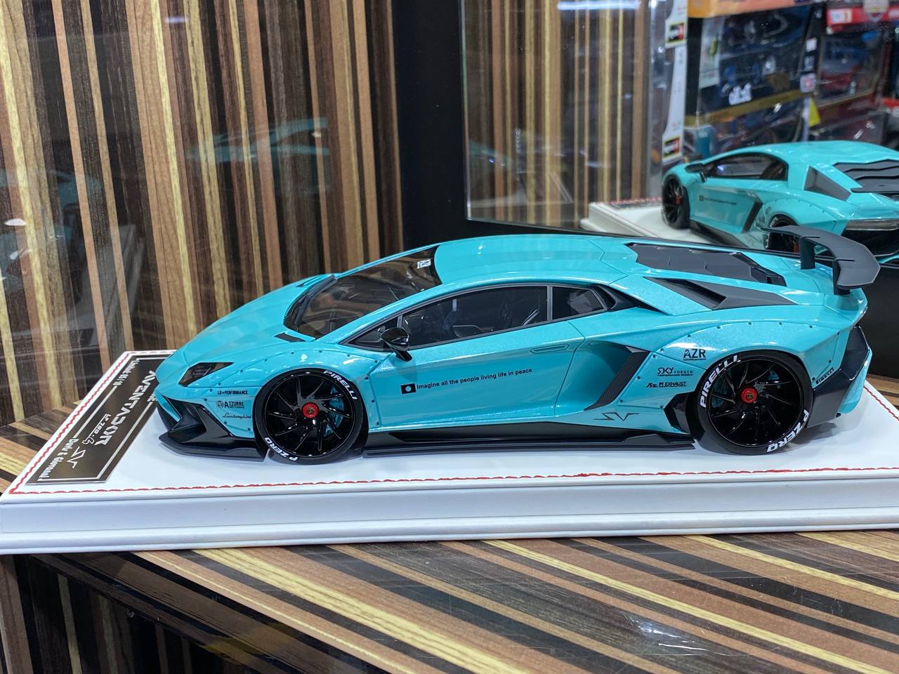 1/18 Davis & Giovanni Lamborghini Aventador SVJ LP 750-4 - Mint Green Model Car|Sold in Dturman.com Dubai UAE.