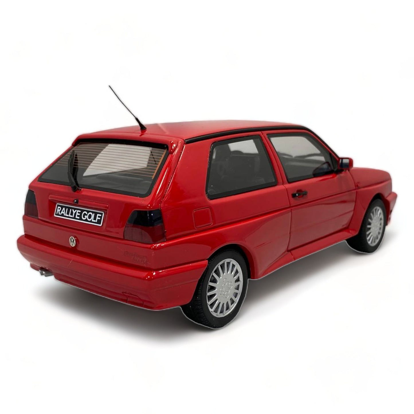 1/18 Resin OTTO Volkswagen Golf Rally - Red Miniature Car