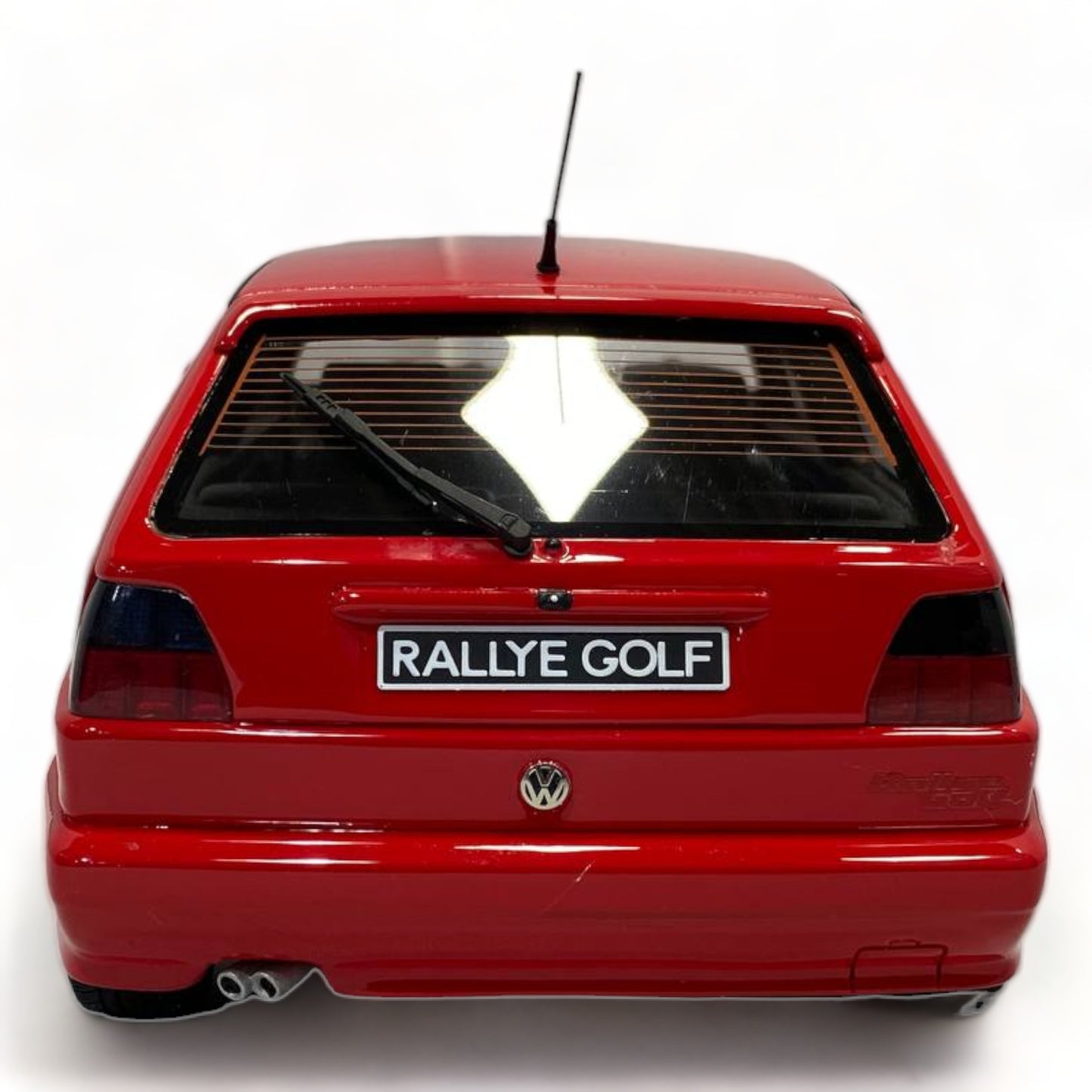 1/18 Resin OTTO Volkswagen Golf Rally - Red Miniature Car