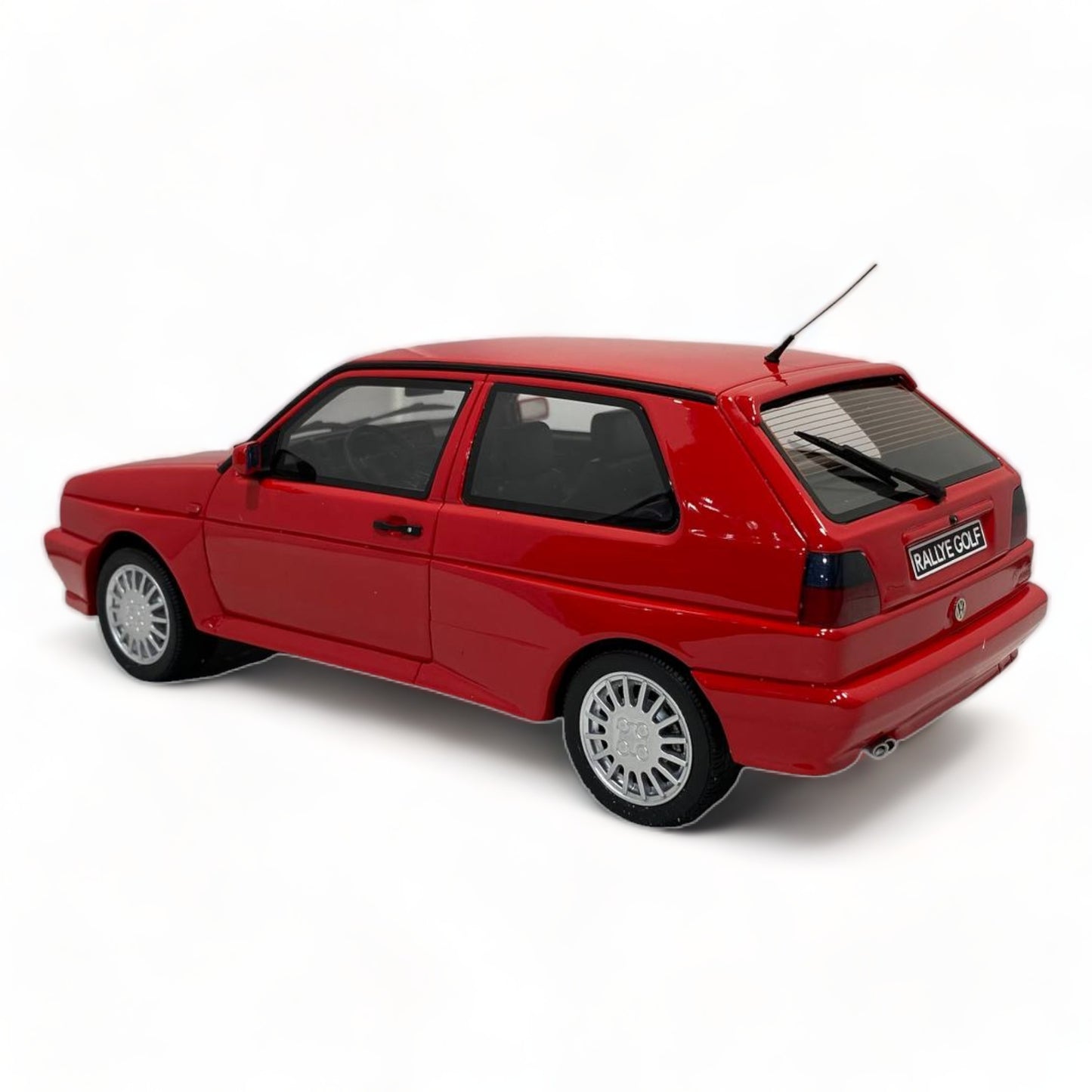 1/18 Resin OTTO Volkswagen Golf Rally - Red Miniature Car