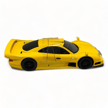 Maisto Mercedes-Benz CLK GTR - (1/18 Full Opening Diecast, Yellow)|Sold in Dturman.com Dubai UAE.