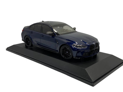 Minichamps BMW M3 (2020) - 1/18 Resin Model, Blue Metallic|Sold in Dturman.com Dubai UAE.