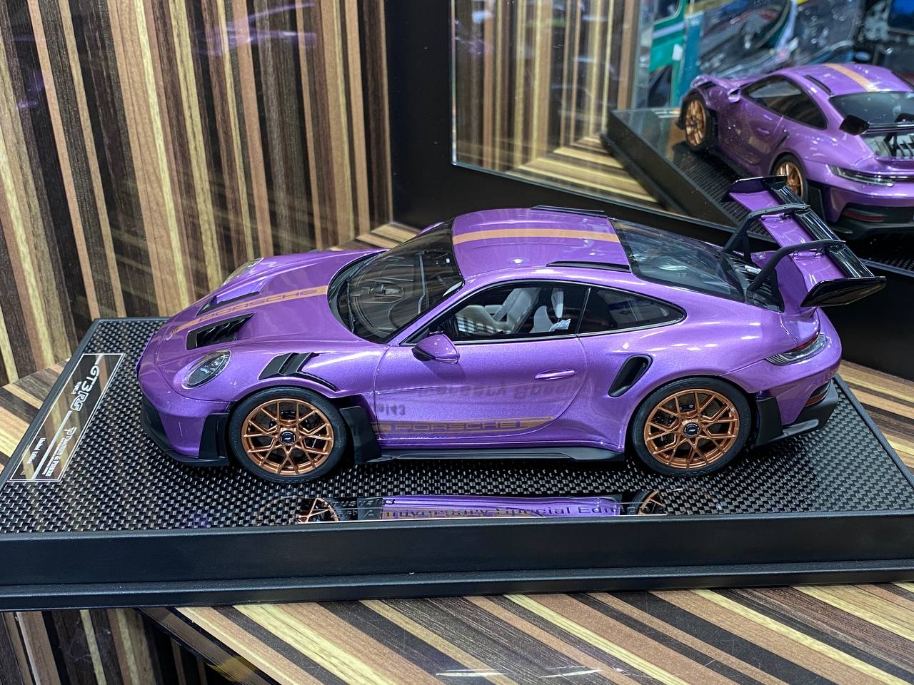 Timothy & Pierre Porsche 911 GT3 RS (992) - 1/18 Resin Model, Striking Purple|Sold in Dturman.com Dubai UAE.