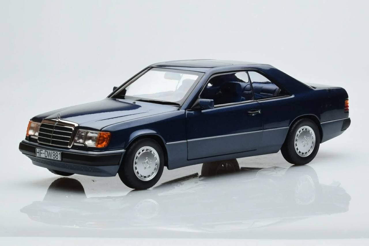 1/18 Diecast Mercedes-Benz 300 CE-24 Coupe 1990 Blue Norev Scale Model Car