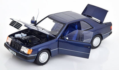 1/18 Diecast Mercedes-Benz 300 CE-24 Coupe 1990 Blue Norev Scale Model Car