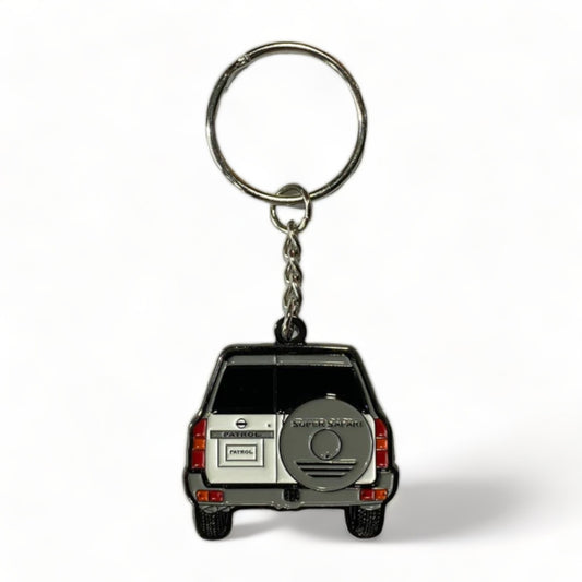Nissan Patrol Y61 White Car Keychain
