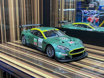 1/18 Diecast Aston Martin DBR9 Racing #59 Green Solido Miniature Model Car