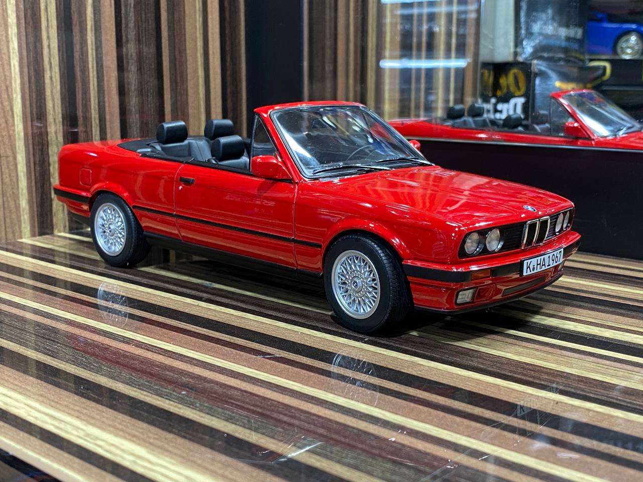 1/18 Diecast BMW 318i Cabriolet Red Norev Scale Model Car