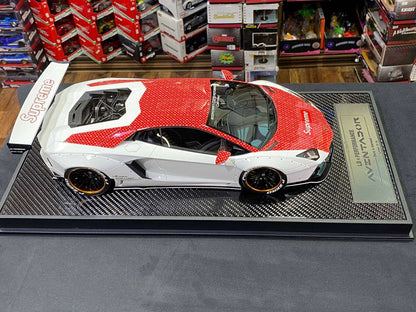 1/12 Resin Lamborghini Aventador LB Performance White Model car by Davis & Giovanni