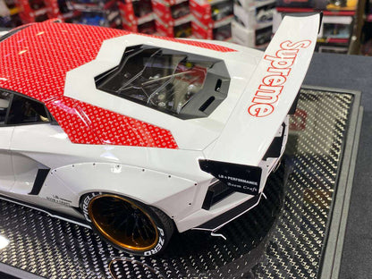 1/12 Resin Lamborghini Aventador LB Performance White Model car by Davis & Giovanni