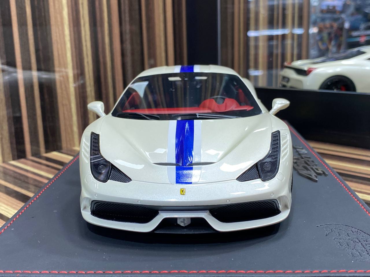 1/18 Resin Ferrari 458 Speciale White BBR Scale Model Car