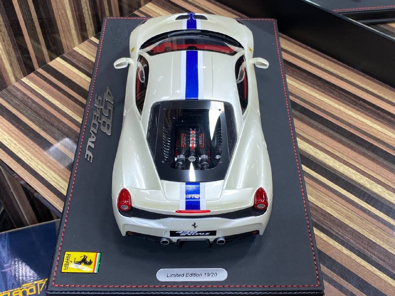 1/18 Resin Ferrari 458 Speciale White BBR Scale Model Car