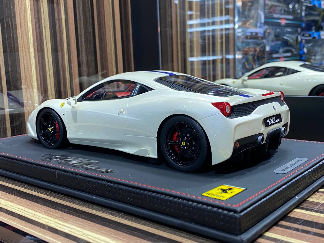 1/18 Resin Ferrari 458 Speciale White BBR Scale Model Car