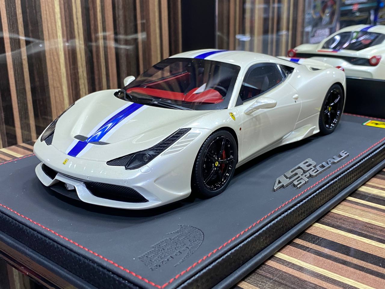 1/18 Resin Ferrari 458 Speciale White BBR Scale Model Car