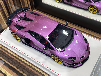 1/18 Resin Lamborghini Aventador SVJ Viola Metallic by Davis & Giovanni