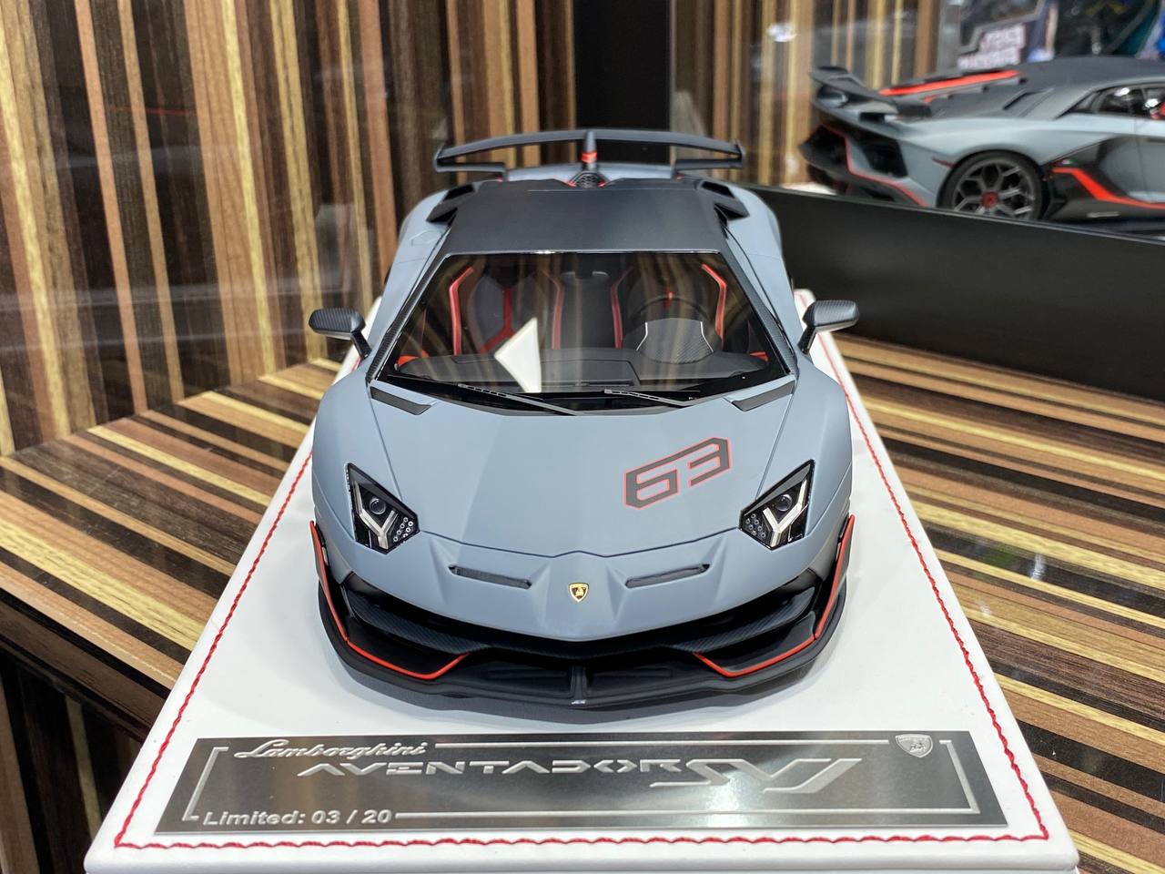 1/18 Resin Lamborghini Aventador SVJ Matt Grey by Davis & Giovanni