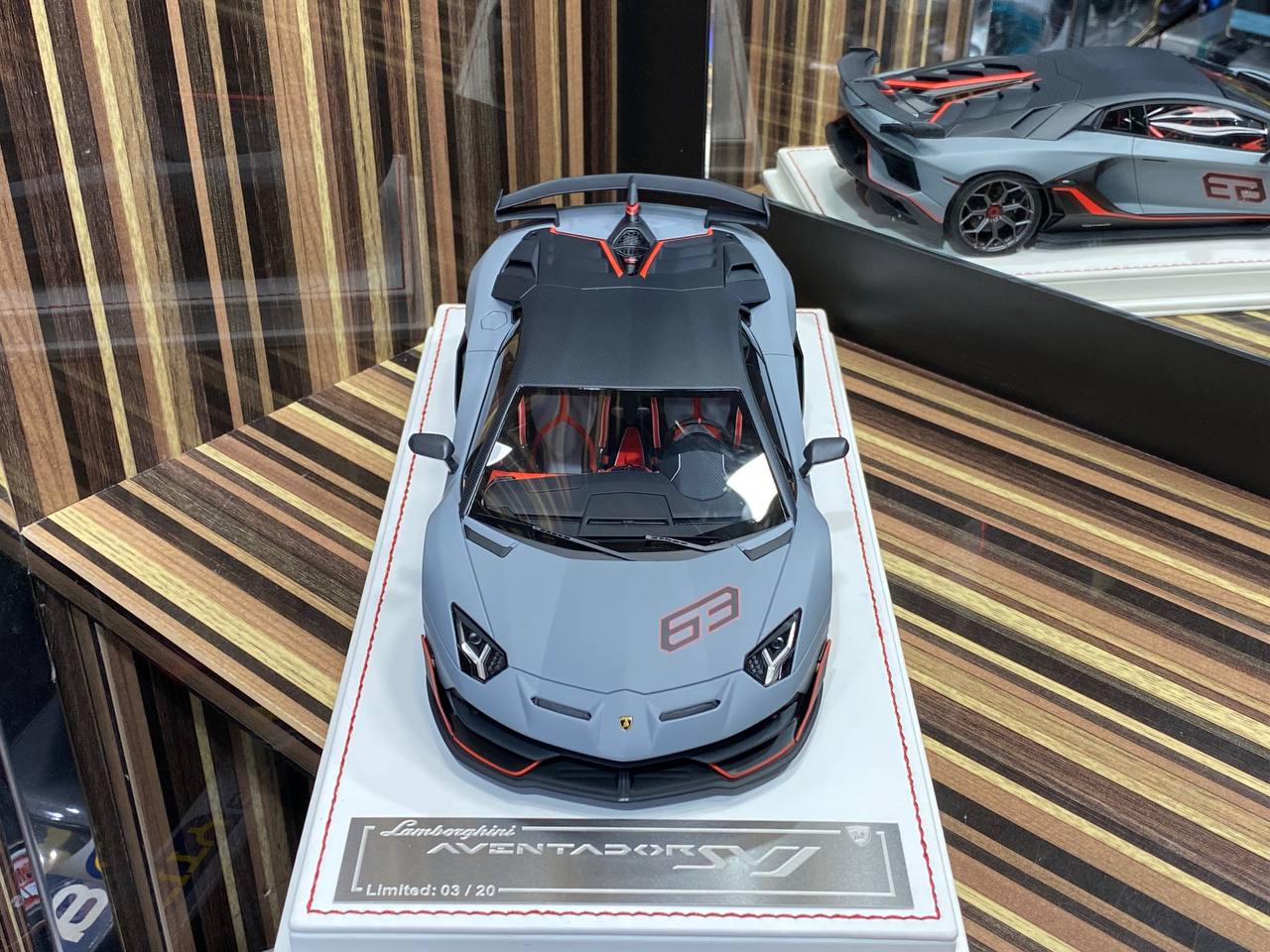 1/18 Resin Lamborghini Aventador SVJ Matt Grey by Davis & Giovanni