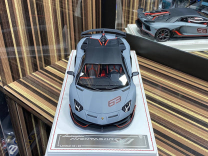1/18 Resin Lamborghini Aventador SVJ Matt Grey by Davis & Giovanni