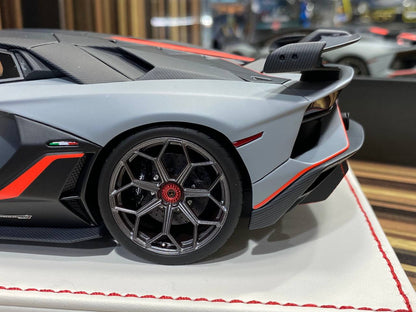 1/18 Resin Lamborghini Aventador SVJ Matt Grey by Davis & Giovanni