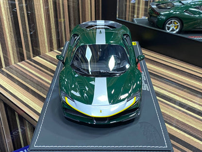 1/18 Diecast Ferrari SF90 Stradale Green BBR Scale Model Car|Sold in Dturman.com Dubai UAE.