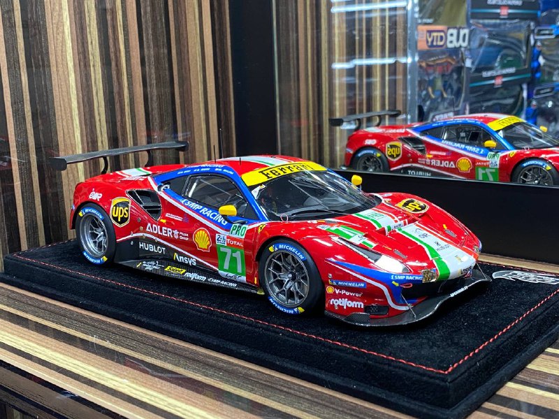 1/18 Diecast Ferrari 488 GTE Le Mans 2020 BBR Scale Model Car