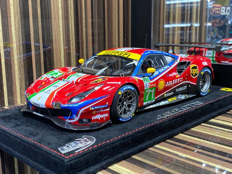 1/18 Diecast Ferrari 488 GTE Le Mans 2020 BBR Scale Model Car