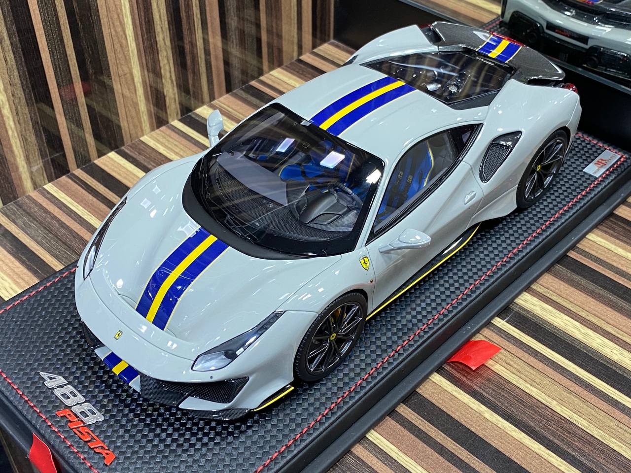 1/18 Resin Ferrari 488 Pista Grey Miniature Car by MR Collection|Sold in Dturman.com Dubai UAE.