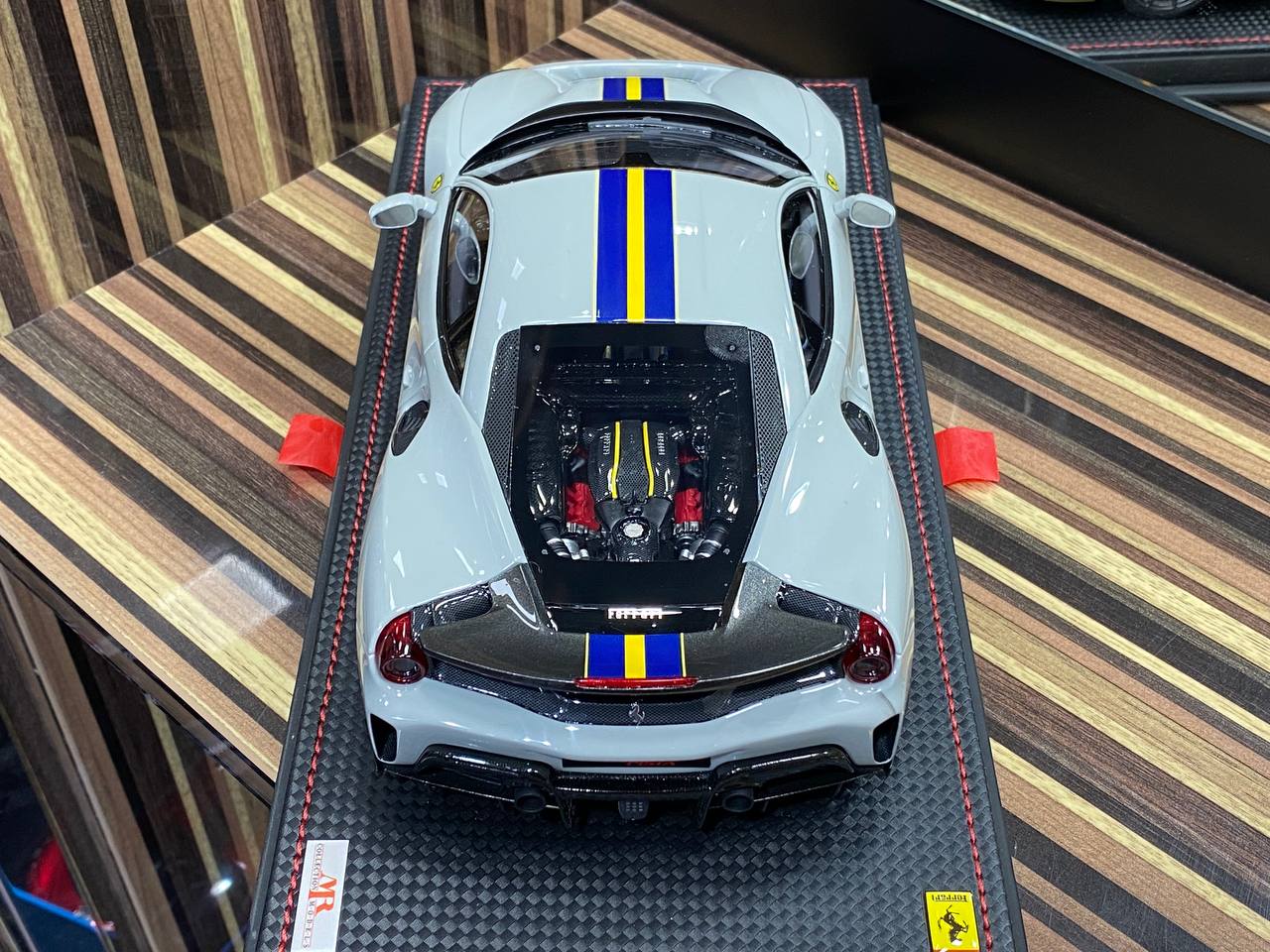 1/18 Resin Ferrari 488 Pista Grey Miniature Car by MR Collection|Sold in Dturman.com Dubai UAE.