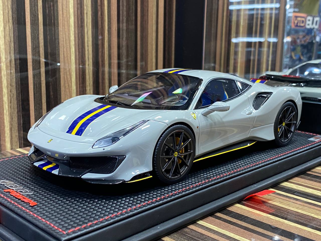 1/18 Resin Ferrari 488 Pista Grey Miniature Car by MR Collection|Sold in Dturman.com Dubai UAE.